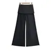 Pantalones de Pierna Recta Holgados Adelgazantes con Estilo Americano Distintivo Moda Callejera Color Sólido de Moda Diseño de Nicho Cintura Baja Casual para Mujer