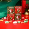 Llavero de Caja Sorpresa Navideña Colgante de Mochila de Resina Decoración Dibujo Animado Pequeño Regalo Navideño Adorno de Caja Sorpresa