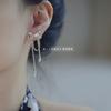 Pendientes de lazo con borlas y temperamento sencillo, nuevos, de moda 2024, pendientes largos, pendientes de hada súper femenina, venta al por mayor