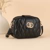 Bolsa Estilo Tweed Bolsa de Ombro de Alta Qualidade Bolsa de Ombro Versátil Fabricante Fonte de Bolsas Bolsa Redonda Pequena Multicamadas Feminina Corrente