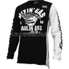 Roupas de Corrida Off-Road, Camiseta Versátil e Estilosa de Manga Longa, Top de Secagem Rápida, Tamanho Europeu e Americano, Roupas de Downhill com Caimento Solto, Roupas de Ciclismo