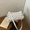 Bolsa de bolinhas de nicho requintada para mulheres, nova moda 2026, bolsa de mão quadrada pequena versátil, bolsa tiracolo super popular, bolsa tote pequena