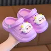 Zuecos infantiles de animal de EVA, sandalias lindas de dibujos animados para exteriores para niñas, zapatos cerrados de suela blanda para niños