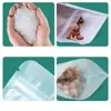 Sacos Stand-Up Autovedantes Transparentes para Embalagem de Frutas Secas, Sacos Selados à Prova de Umidade de Plástico Fosco, Sacos Espessos para Embalagem de Alimentos