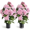 Fornecimento Transfronteiriço de Flores de Hortênsia Artificiais, Plantas em Vasos, Árvores de Flores Artificiais Estilo Nórdico para Sala de Estar Interna, Enfeites Decorativos
