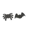 Aretes Asimétricos Ins Halloween Nuevos Aretes de Acero Inoxidable de Murciélago Araña Aretes Estilo Gótico Punk