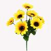 Rosas de Alta Gama Ramo de Girasoles Exhibición para el Hogar Decoración Suave Estilo Pastoral Decoración de Girasoles Arreglo Floral Venta al por Mayor