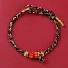 Doze Pulseiras de Projeção do Zodíaco, Pulseiras de Fio Vermelho para Mulheres, Oito Divindades Guardiãs, Pulseiras de Fio Vermelho Tecidas à Mão