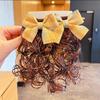 Peluca para niños con lazo, horquilla para el cabello, nuevo coreano, rizado, tocado de punto, rojo, tela JK, princesa, horquilla linda