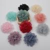 Estilo Coreano Chiffon Borda Queimada Fio Flor Flor de Organza Rosa Camélia Acessórios de Roupa Acessórios de Broche Joias DIY Flor de Sapato