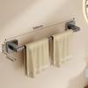 Toallero de pared sin perforaciones, estante de almacenamiento para inodoro, espacio de aluminio, baño, inodoro, baño, toalla engrosada, unipolar