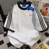 Camiseta de Verano 100% Algodón Puro Estilo Hip-Hop de Nicho con Letras, Cuello Redondo, Manga Corta para Hombres y Mujeres, Top de Diseño Holgado y Adelgazante