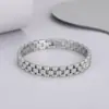 Pulseira de Aço Titânio com Pulseira de Marca Curva Europeia e Americana para Casal Moda 9/12MM Corrente de Relógio Masculino em Aço Inoxidável Pulseira Ajustável