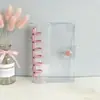 Caderno de folhas soltas transparente A5A6A7 com fecho único capa macia de PVC espessado com glitter colorido de estrelas e areia líquida para estudantes