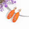 ZA Estilo Europeo y Americano Transfronterizo Geométrico Personalidad Color Dopamina Colgante Pendientes Exquisito con Abalorios de Pedrería Pendiente Estilo Pequeño Nicho