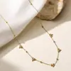 Cadena para Clavícula con Corazón y Flor de Circonita Aogu Transfronteriza Simple y Lujosa para Mujer Ins Nicho Acero Inoxidable de Alta Gama Nuevo