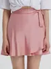Falda Satinada Línea A de Amazon 2026 Estilo Nuevo Falda Bodycon con Abertura y Lazo, Falda Tallas Grandes que Te Hace Ver Delgado