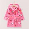 Batas de baño para niños transfronterizas, pijamas, batas de franela extralargas, ropa para el hogar, ropa para el hogar con capucha de vellón coral para niños pequeños y medianos