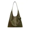 Bolso de mano retro tejido transfronterizo, bolso de hombro grande de moda estilo coreano para mujer, para ir al trabajo, casual, elegante, bolso de axila