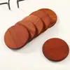 Conjunto de Porta-Copos Redondos Isolados de Madeira Maciça com Suporte, Porta-Copos Doméstico para Chá, Porta-Copos de Madeira Antiderrapante para Restaurante Atacado