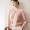 Baicai Rong 26 Nuevo Estilo Otoño/Invierno para Mujer Cuello Redondo 100% Cachemira Pura Cárdigan de Punto Versátil Casual Ropa Interior