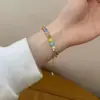 Collar con colgante de amor de color para niña dulce, accesorios de moda que combinan con todo, hecho a mano, nuevo collar de cadena de clavícula de celebridad de Internet de moda
