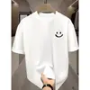Camiseta de verano de seda de hielo negra estilo Hong Kong para hombre y mujer, camiseta sencilla que combina con todo, vestido para pareja, camiseta de manga corta para hombre y mujer, moderna