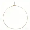 Pin de Posicionamiento Ajustable de Oro Real de 14K Tipo Pin Cadena Universal Cadena en Forma de O Cadena de Cuentas Cadena Lisa DIY Collar Simple Versátil para Mujeres