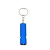 Silbato de supervivencia de aleación de aluminio plano transfronterizo de doble frecuencia, silbato de rescate de doble tubo para exteriores, llavero EDC, personalizable con un logo