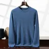 Suéter de Caxemira Outono e Inverno Masculino Gola Alta Meia Manga Pulôver Luxo Acessível Casual de Negócios Camisa Base de Tricô
