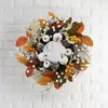 Amazon Colores de Otoño Acción de Gracias Algodón Hoja de Arce Piña Corona Hoja de Arce Blanca Calabaza Decoración Adorno Colgante de Pared