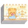 Libro de Dibujo Estudiante Oso Kaba, Papel Grueso Beige Protector de Ojos, Libro de Dibujo Infantil con Pegatinas a Juego Incluidas