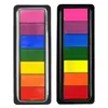 Tira de Almohadilla de Tinta Siete Colores para Graffiti Infantil Pintura de Dedos DIY Almohadilla de Tinta Diario Sello de Goma Tinta Colorida