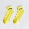 Calcetines Deportivos Personalizados Cuatro Estaciones Color Puro para Hombre y Mujer Fondo de Toalla Calcetines de Rizo Engrosados Más Logotipo Calcetines Color Caramelo