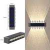 Luz solar para jardín exterior, luz lavaluces de pared impermeable para exteriores, foco de paisaje para pared exterior de villa, luz de pared decorativa de ambiente