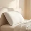 Almohada de espuma viscoelástica de cero presión para dormir para adultos, blanca, funda con textura de panal 3D lavable a máquina, 60x40x12cm