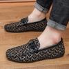 Mocasines de Verano para Hombre, Calzado Casual de Cuero Suave de Moda con Suela Blanda, Mocasines de Lujo para Hombre con Estampado en Estilo Old Money