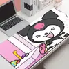 Kuromi Mouse Pad Grande de Desenho Animado Sanrio Melody Menina Fofa Tapete de Mesa Antiderrapante Borracha Vários Tamanhos