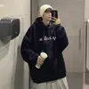 Sudadera con capucha holgada talla grande para hombre, estilo High Street americano, Otoño e Invierno, Sudadera con capucha de meter, Marca de moda, Ambiente casual