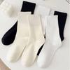 Calcetines holgados blancos para mujer, calcetines de media caña, estilo veraniego moderno, calcetines sin costuras para primavera y otoño, calcetines largos negros, casuales y versátiles