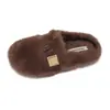 Pantuflas de felpa gruesas, esponjosas y antideslizantes con suela gruesa para mujer, nuevo estilo 2026, cálidas para otoño e invierno, que aumentan la altura, zapatos de algodón Bob Ken