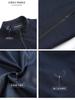 Chaqueta Delgada con Cuello Alto para Hombre de Mediana Edad y Mayor, Casual, Estilo Papá, Abrigo de Primavera, Top