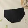 Ropa Interior de Mujer Transpirable de Seda Helada Sin Costuras Triángulo Estilo Europeo y Americano para Yoga Deportivo Tallas Grandes Cintura Alta