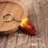 Modelo de fruta em miniatura de simulação de PVC morango laranja chaveiro pingente de bolsa brinquedo de casa de brincar de comida em miniatura