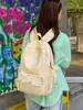 Mochila Pequeña Azul con Encaje de Encaje de Sal Marina para Niñas, Suave y Dulce para Estudiantes Universitarias de Vacaciones, Mochila Juvenil y Adorable
