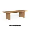 Mesa y Sillas de Teca para Exteriores Patio de Villa B&B Mesa de Comedor de Madera Maciza Jardín al Aire Libre Una Mesa Seis Sillas Combinación de Muebles de Madera Maciza