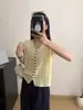 Blusa de Punto de Manga Corta Zhengqite Clothing/Estilo Coreano Verano Nueva de Gama Alta Hueca Adelgazante Hombro Recto para Mujer, Versátil y Elegante