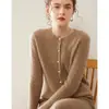 Cárdigan de Punto Trenzado para Mujer Suéter de Cuello Redondo 2026 Otoño Nuevo Primavera Invierno Corto Color Sólido Ropa Exterior de Punto