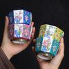 Caneca Mestra Esmaltada Caneca Única Caneca Oitava Conjunto de Chá Kung Fu Tigela de Chá Cerâmica Xícara de Chá Ameixa Orquídea Bambu Crisântemo Tigela de Chá Dourada