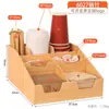 Portavasos para Cafetería y Tienda de Té con Leche, Suministros Comerciales para Bar, Caja de Almacenamiento para Servilletas de Papel y Popotes, Portavasos de Papel Desechable, Dispensador de Vasos